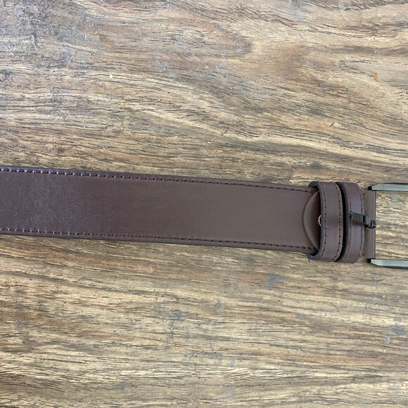 Johnnies Jeans Bonded Leather Belt 36-38 x 1.5", Brown for Men , Like NEW - Picture 5 of 6